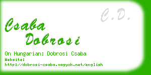 csaba dobrosi business card